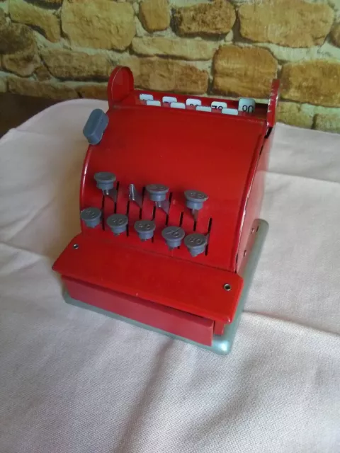 Ancien jouet caisse enregistreuse en tôle