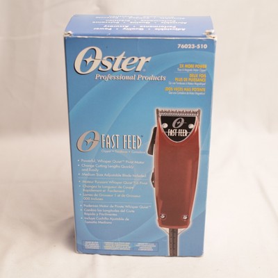 Oster 76023-510 Fast Feed Corded 9W Adjustable Pivot Motor Clipper Red - Tested