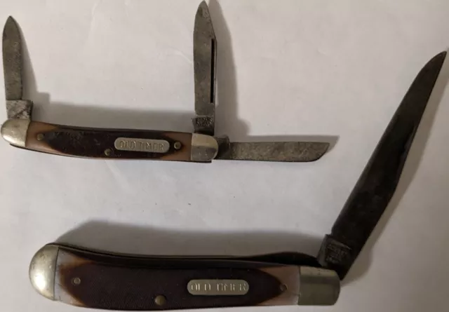 2x Old Timer Swiss army Knife ~1950s - Schrade - Vintage Collectible