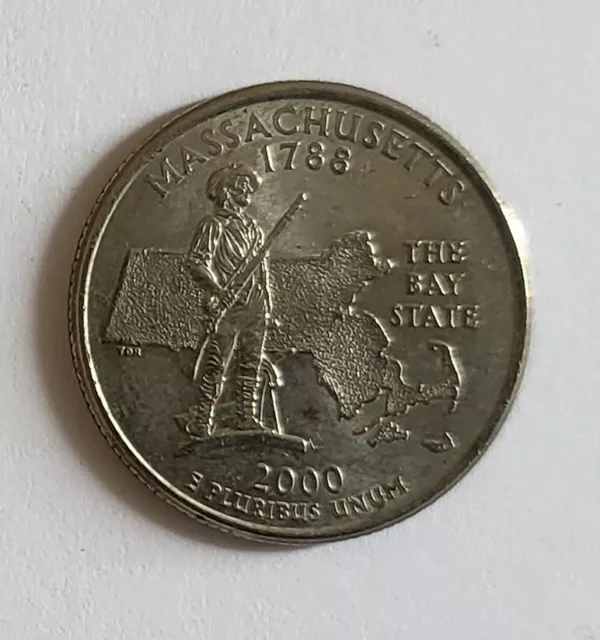 USA United States America Quarter Dollar Massachusett Year 2000 Collectable coin