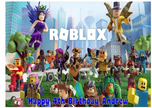 ROBLOX GIRL'S PARTY edible Cake topper A4 Icing Wafer