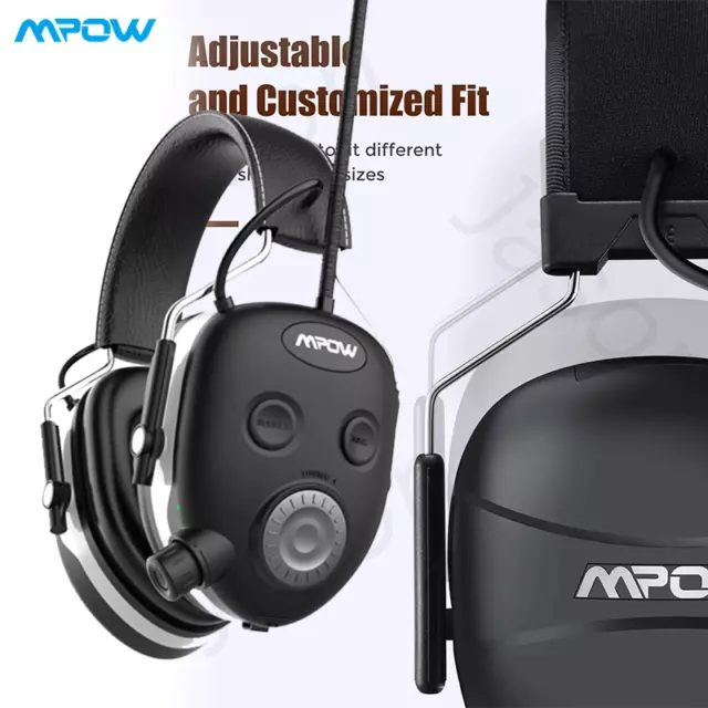 Mpow Bluetooth Ear Defenders Ear Protection Muffs Headphones Noise Reduction