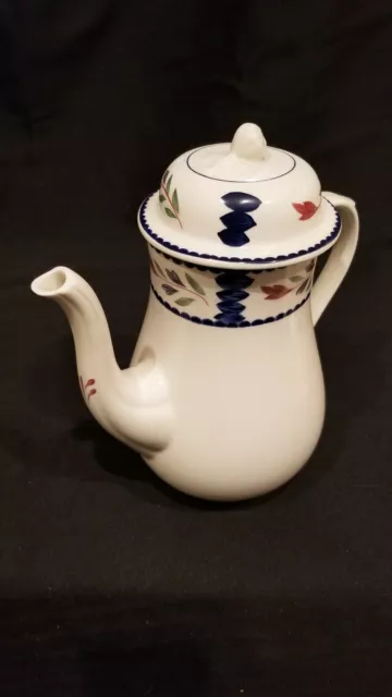 Adams China - Lancaster pattern - Coffee/Tea Pot with Lid. XLNT. 9" ht