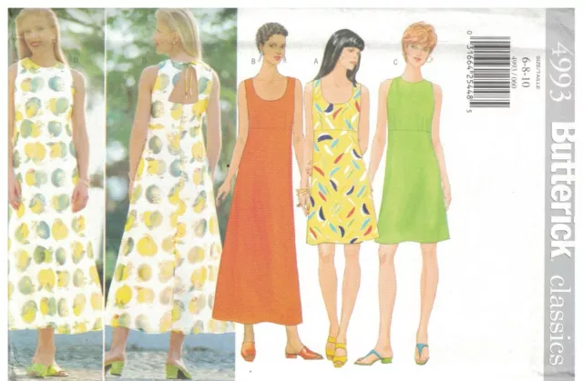 4993 Vintage Butterick SEWING Pattern Misses Summer Spring Dress UNCUT OOP SEW