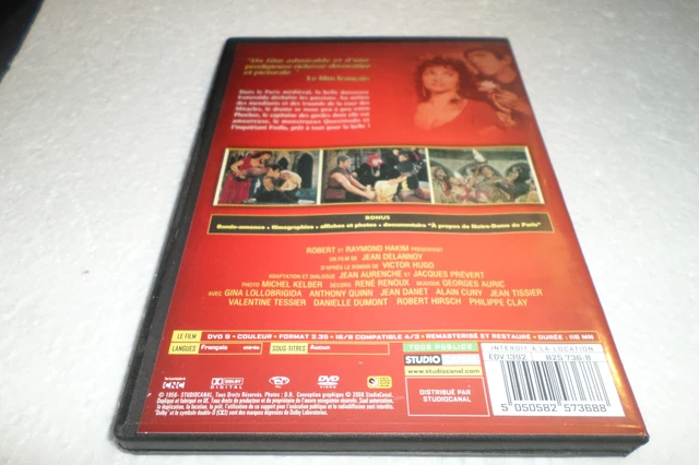 DVD - NOTRE DAME DE PARIS - Gina Lolobrigida Anthony Quinn / DVD 2