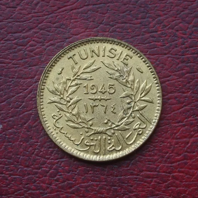 Tunisia 1945 aluminium-bronze franc