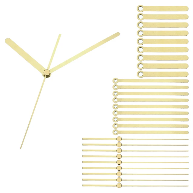 Clock Hands Kit, 10 Set Clock Hands Kits Clock Mechanism Aluminum, Gold, A01
