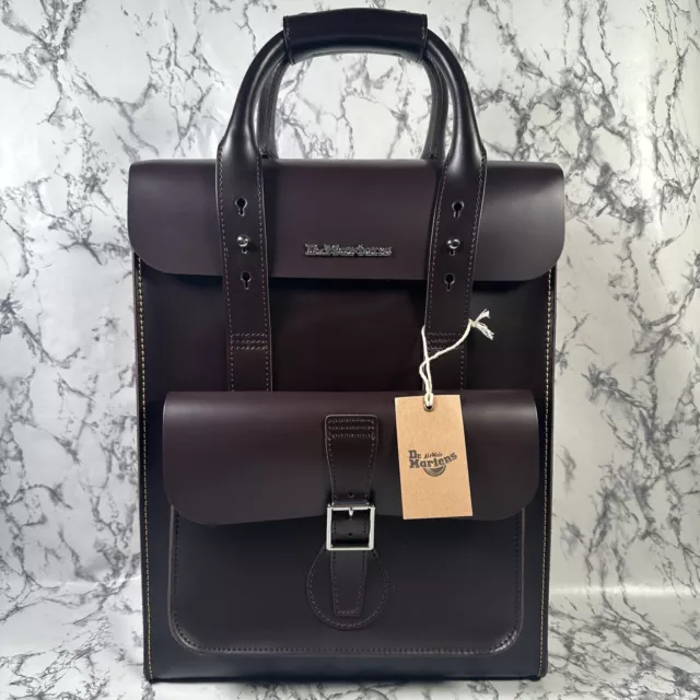 DR MARTENS BURGUNDY Backpack Kiev Smooth Leather BNWT Authentic