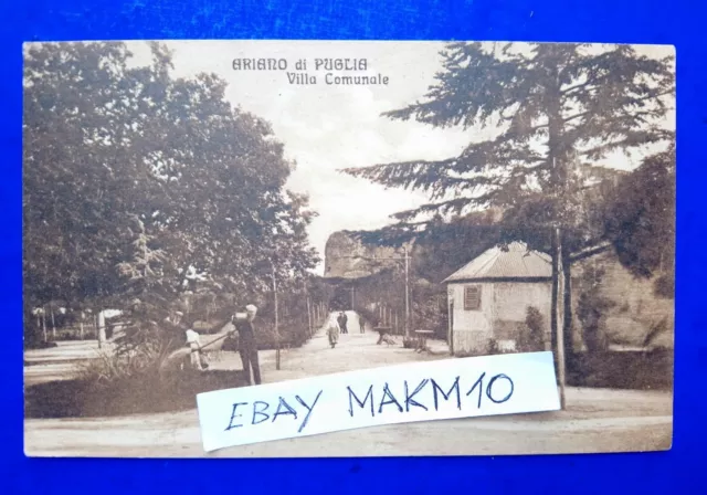 🔵 Cartolina Ariano Irpino Di Puglia Villa Comunale 1920 ? Bella 🤣