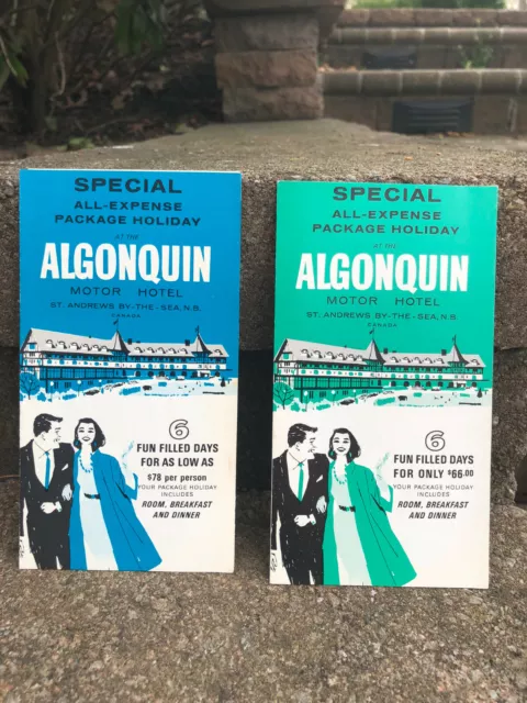 1964 & 1967 Canadian Pacific Railroad Algonquin Hotel Brochures