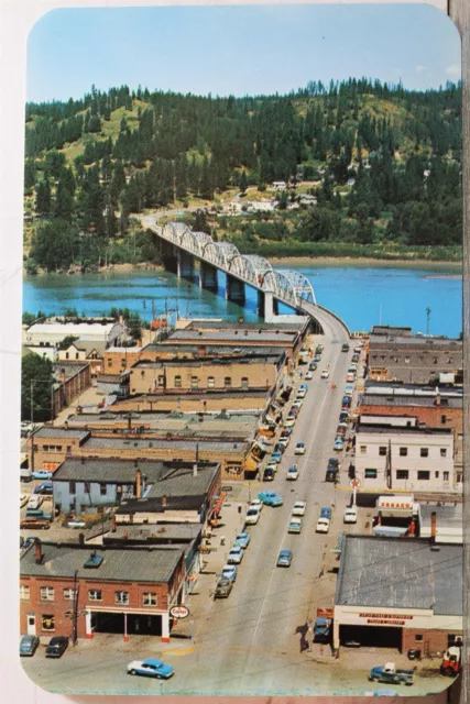 Idaho ID Kootenai Valley Bonners Ferry Main Street Postcard Old Vintage Card PC