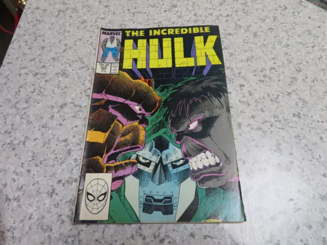 Marvel: The Incredible Hulk #350 (December 1988) Comic Book -Thing/Doctor Doom