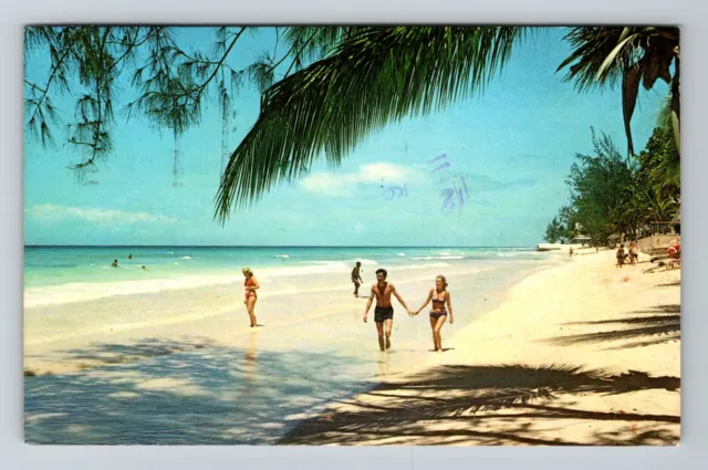BARBADOS-WEST INDIES, ST Lawrence Beach, c1974 Vintage Postcard