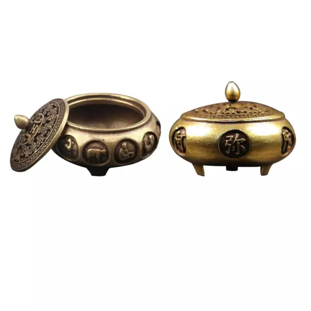 Mini Incense Burner Alloy Portable Brass Incense Holder Incense Bowl Mini Censer