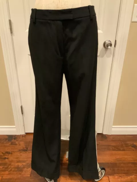 3.1 Phillip Lim Black (Straight Leg) Wool Blend Cuffed Dress Pants, Size 6 (US)