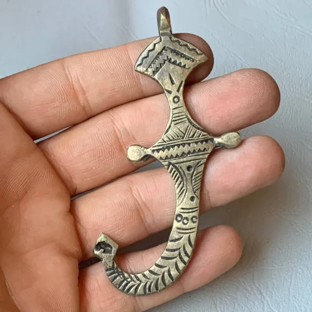 Ancient Rare Wearable Viking Nordic Engraved Stunning Amulet Old Antique