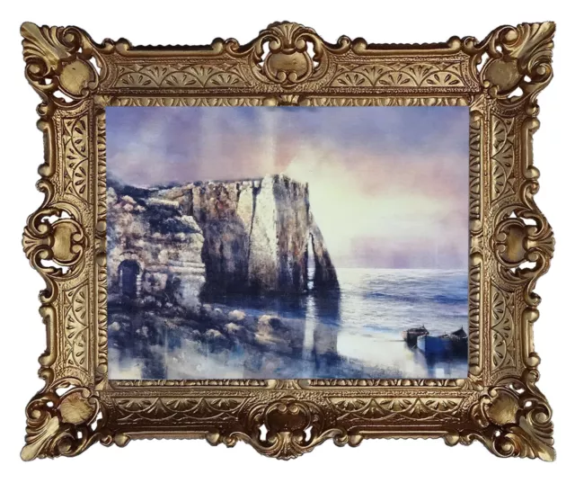 Hermoso Cuadro Imágenes Barroco Antiguo Repro Rocas Obras de Arte 56x46 CM Mix