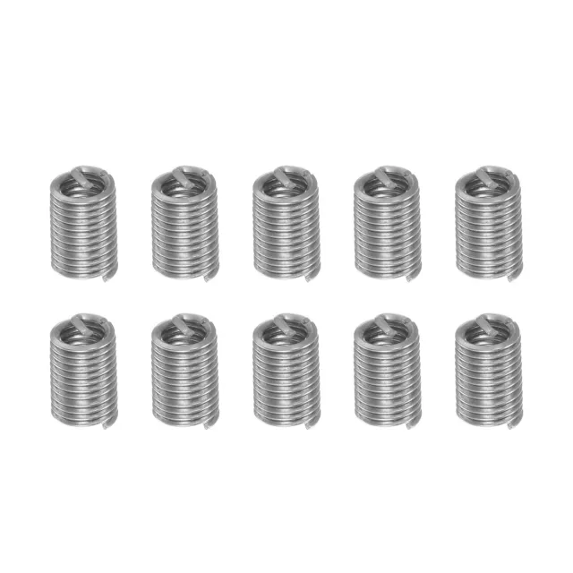 10pcs Fil Filetage Inserts M2.5 x 0.5 3D 7.5mm Hélicoïdal Enroulé Fileté Manchon