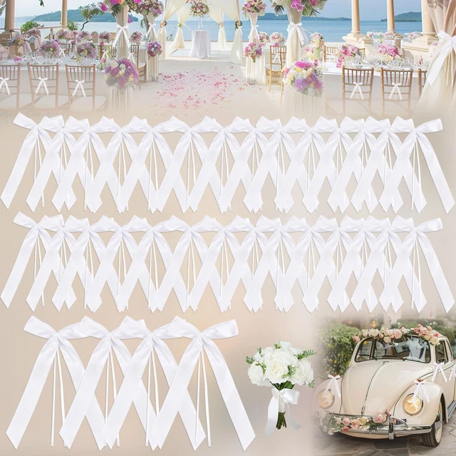 60 Fiocchi Regalo Grandi 5CM - Per Matrimoni, Natale, Cesti E Decorazioni | Set Coccarde Rosa