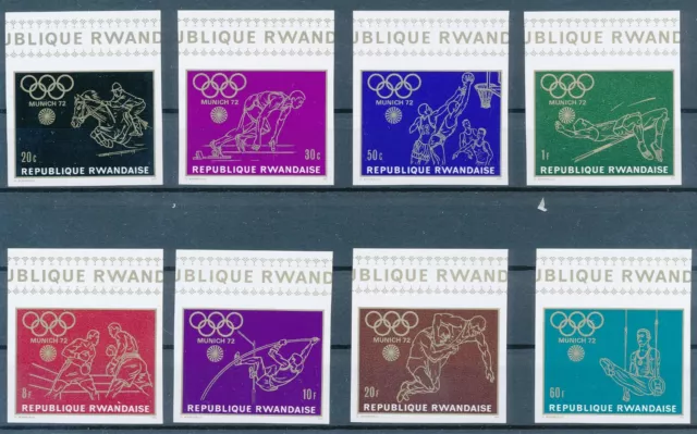 [BIN16143] Rwanda 1972 Olympics good set very fine MNH imperf stamps