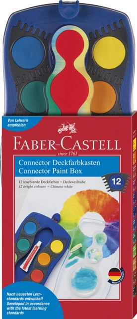 Faber-Castell Farbkasten Connector 12 Farben blau Stück In Kartonage Unbestimmt
