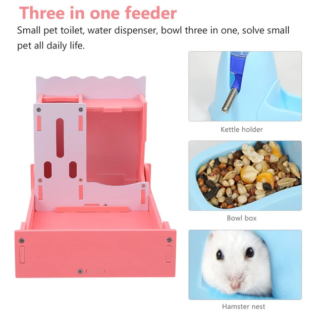 Ciotola per cibo criceto 3 pollici alimentazione acqua per animali domestici distributore automatico cavia