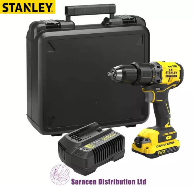 STANLEY FATMAX V20 18v BRUSHLESS CORDLESS COMBI DRILL - SFMCD715D1KQ-GB