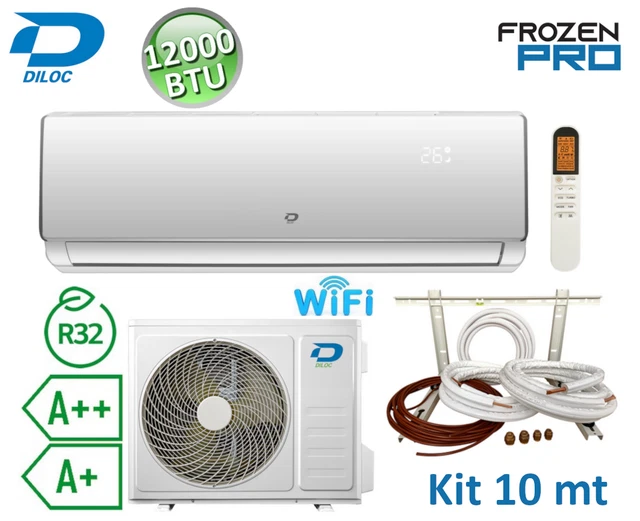 CLIMATISEUR MONO SPLIT 3,5 kW 12000 Btu R32 A++/A+ Diloc Frozen PRO ...