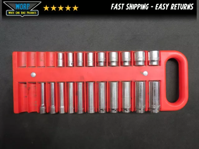 Mac Tools Usa 1/4" Drive Socket Set Metric 5 6 7 8 9 10 11 12 13 14 15 Mm Deep