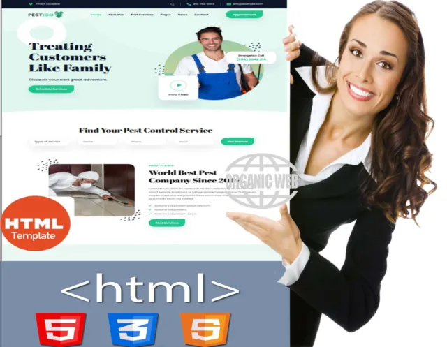 PEST Control Services | Full HTML Website Template -  Responsive website
