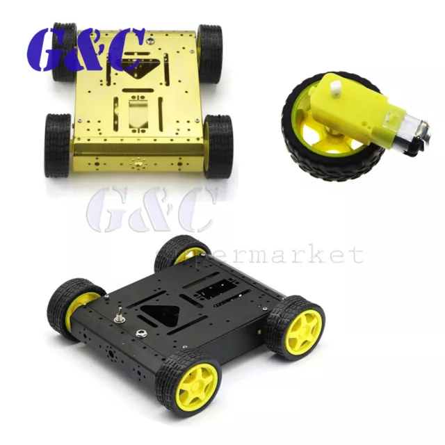 4WD Drive Aluminum Mobile Robot Platform for Robot Arduino DIY kit Gold 3