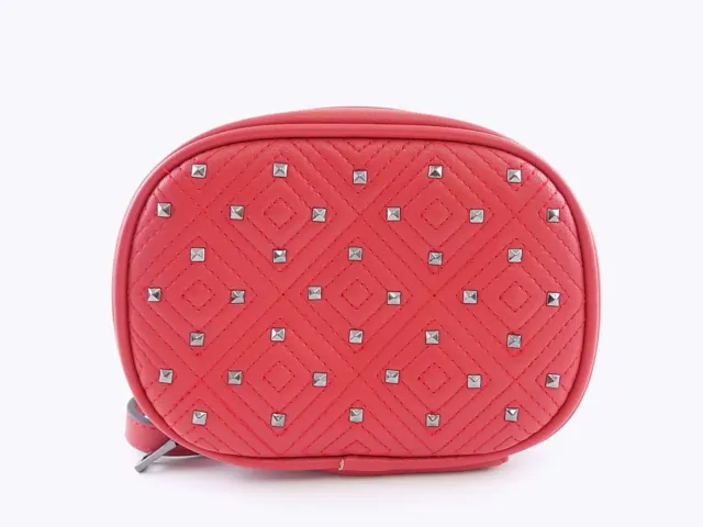 INC QUIIN Red STUDDED CONVERTIBLE FANNY PACK TO CROSSBODY Belt Bag Handbag