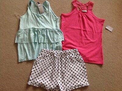 BNWT girls Tammy top,  Matalan vest top and TU shorts bundle age 12-13 years