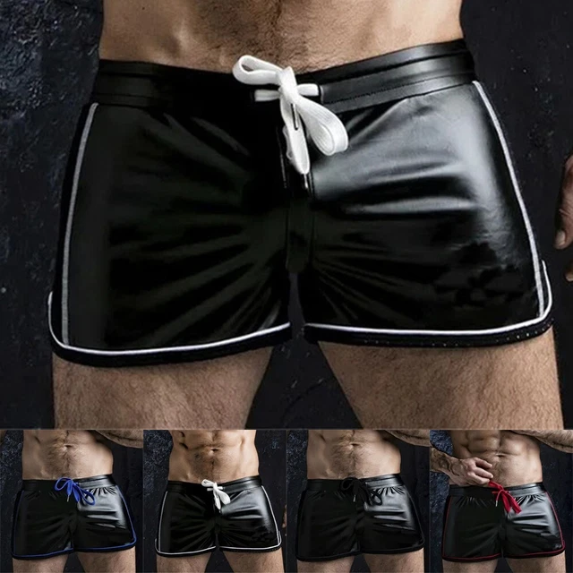 Pantaloni da moto moderni da uomo in pelle poliuretano slim fit slim fit