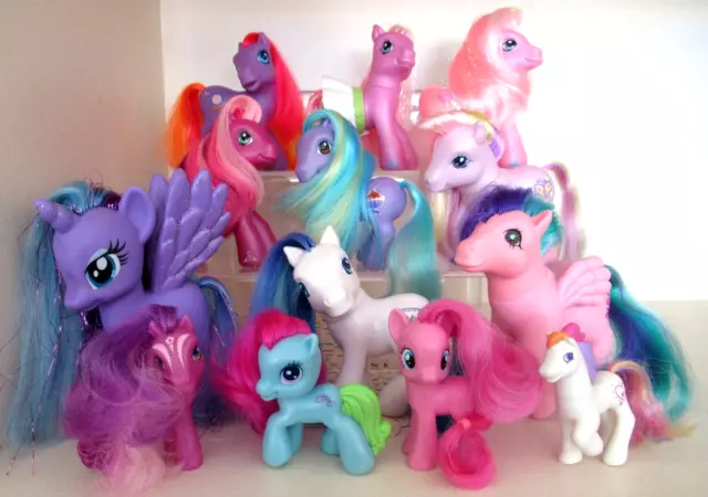 My Little Pony Figurines Mixed Lot of 20+ Various Sizes MLP Brushable read  desc.