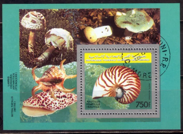 Comoros 1992 - Mi.Nr.Bl. 361A Block "Nautilus", gestempelt/CTO