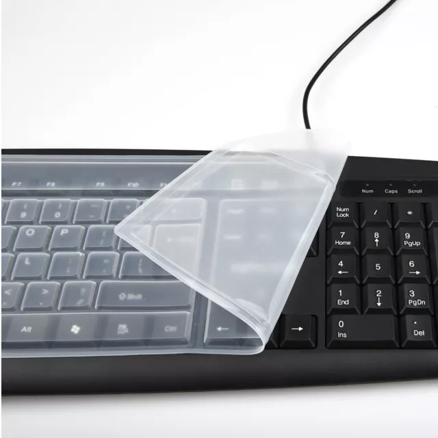 Universal Desktop Clavier De Protection Housse en Silicone Protector Skin Clear