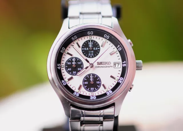 NICE EARLY 2000S Seiko Panda dial Chronograph Quartz V657-7100 wrist Watch  EUR 265,27 - PicClick IT