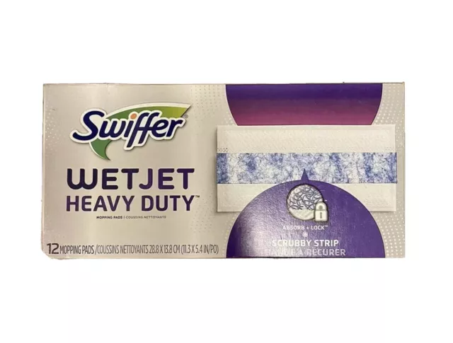 Swiffer WETJET Heavy Duty Hard Floor Mopping Refill Pads 12 Ct BRAND NEW ✅