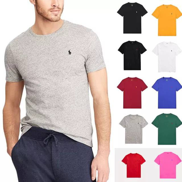 Hommes New Polo Ralph Lauren Short Leisure T-shirt S-2XL Multicolore