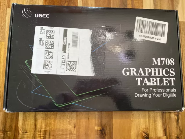 UGEE M708 Graphics Tablet, 10 x 6 inch Large Active Area Drawing Tablet with 8