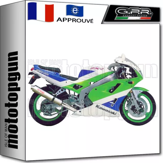 Gpr Pot D Echappement Homologue Bolt-On Round Acier Kawasaki Zxr 400 R 1992 92