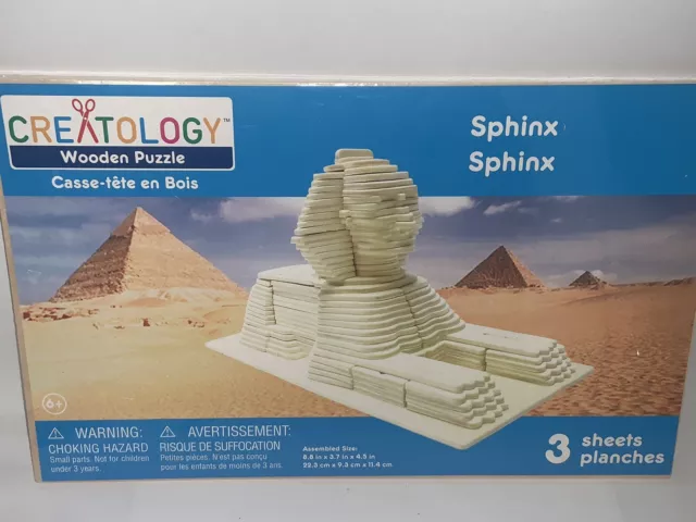 SPHINX wooden puzzle 3-D Creatology NWT kids craft Egypt mythical creature