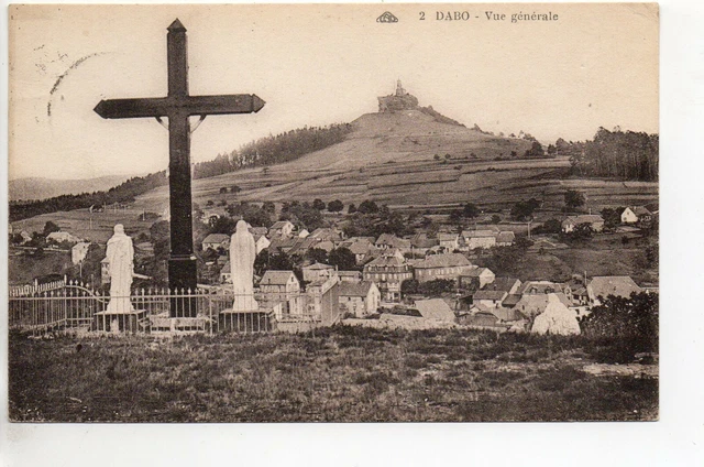 DABO  Moselle CPA 57 belle vue du village depuis le calvaire