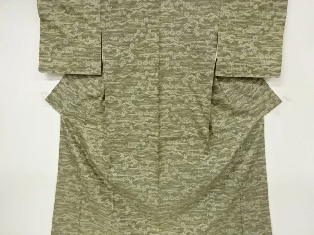 6712835: Japanese Kimono / Vintage Kimono / Tsumugi / Woven Syoutikubai