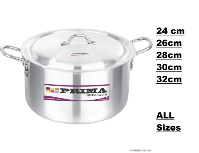Heavy Duty Aluminium Casserole Dish Saucepan Stockpot Stew Pan Pot With Lid New