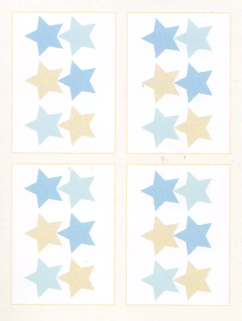 Wendy Bellissimo Baby Blue Beige Camo Star Wall Stickers Decals Appliques 2