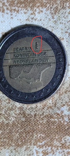 2 EURO MÜNZEN fehlprägung Beatrix königin der niederlande 1999 EUR 589