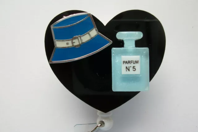 Blue Hat & Perfume Rn Medical Doctor Emt Nurse Vet Teacher Id Badge Holder