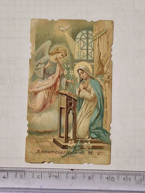 Santino Holy Card fustellato Annunciazione di Maria Vergine ZA1037 ^